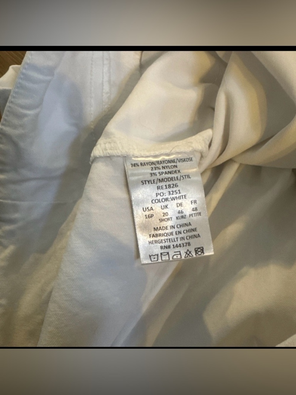Rekucci Womens White Wide-Leg Dress Pants With Pockets Size 16P - Picture 10 of 10